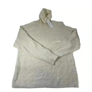 Bianco Blu Sweater Womens Sm Merino Wool Cashmere Winter White Turtleneck Tunic